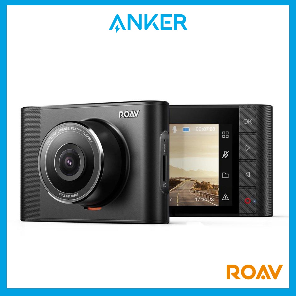 Anker Roav Dashcam A0 with 1080p HD, Superior Night Vision, Built-in Wi-Fi,