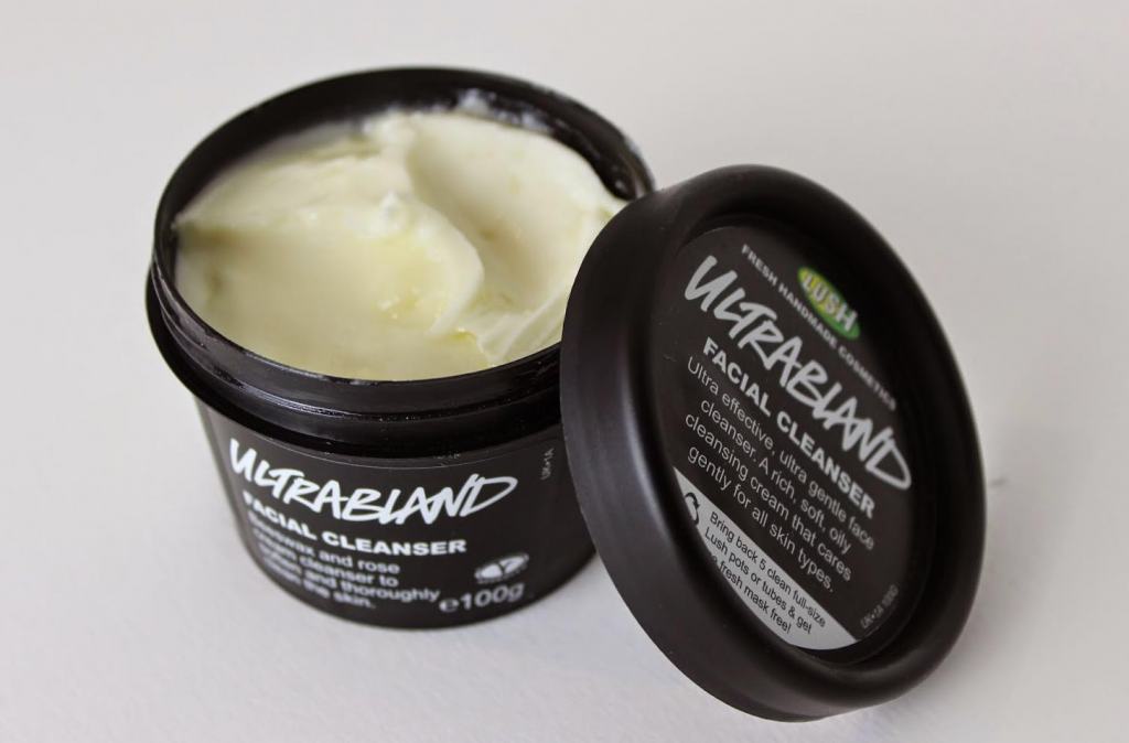 Lush Ultra Band Facial Cleanser, thick, rich emulsion of essential oils, honey and beeswax