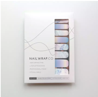 Marble Nail Art Sticker is 100% Nail Polish Wraps. Fuss-Free and easy to put on