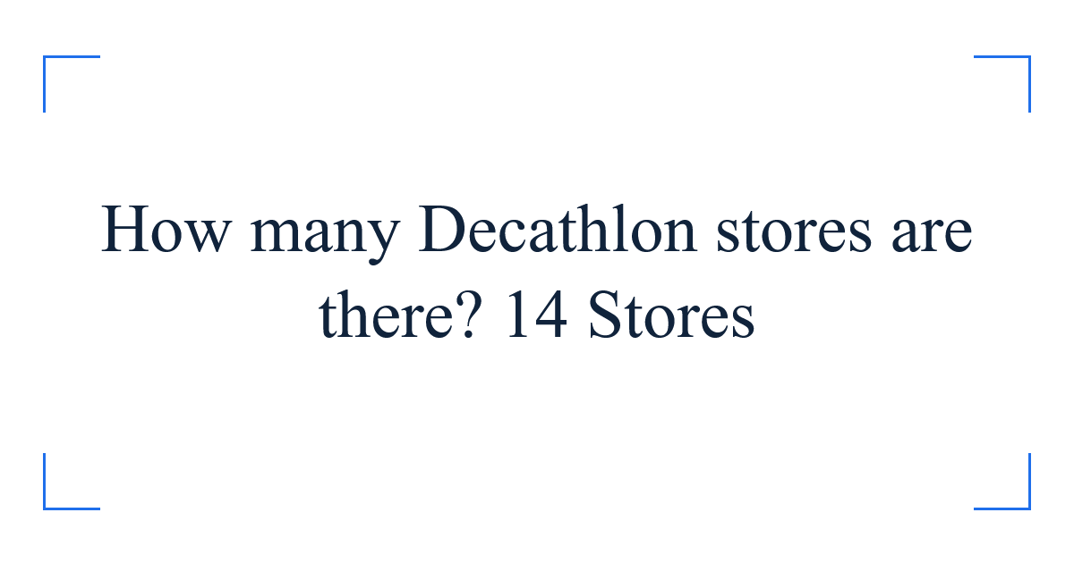 How many Decathlon stores are there