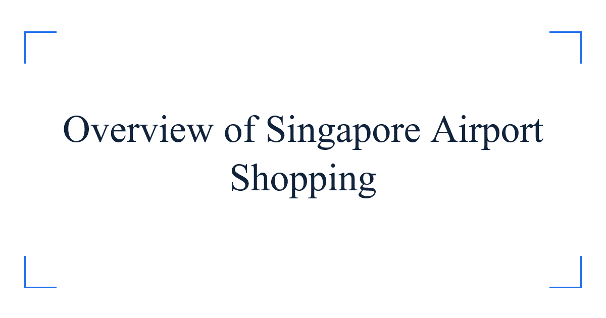Overview of Singapore Airport Shopping